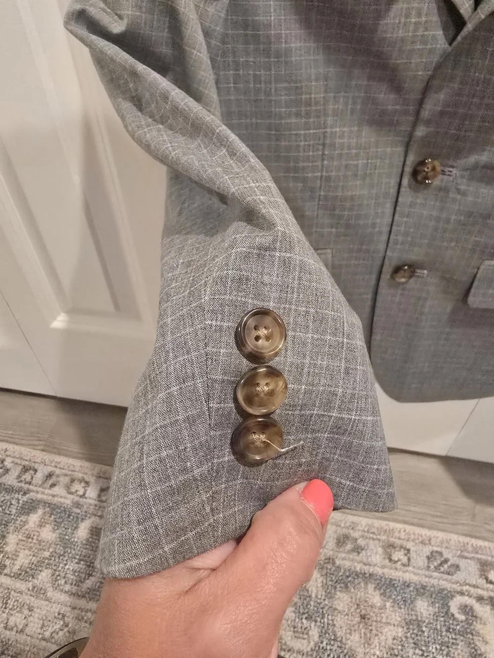 Ralph Lauren Light Gray Windowpane Sport Coat